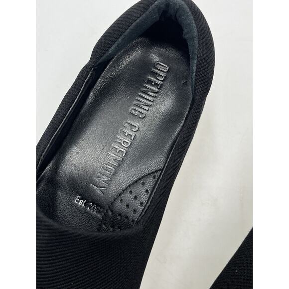 Opening Ceremony Black Platform Canvas Slip on Rubber Sole Sneakers Sz 40/9.5 - Picture 5 of 16